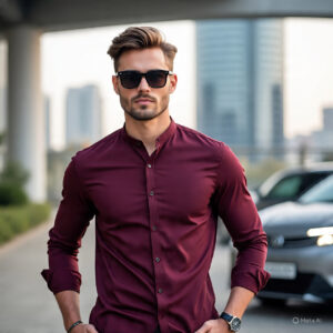 Luster Cotton/Viscous Shirt