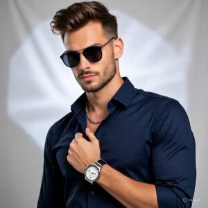Premium Embossed Popcorn Jacquard Shirt